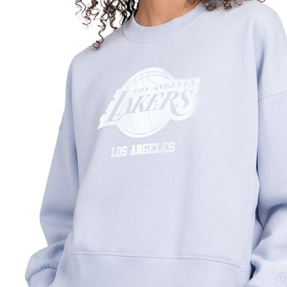 Los Angeles Lakers Starter Women's Pastel Boxy Sweatshirt - Light Blue shop