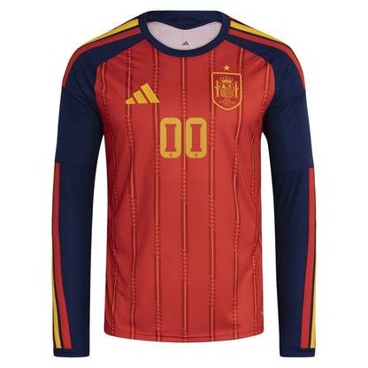 Spain National Team FIFA x World Cup 2026 Home Replica Long Sleeve Custom Jersey - Red | Adidas on sale