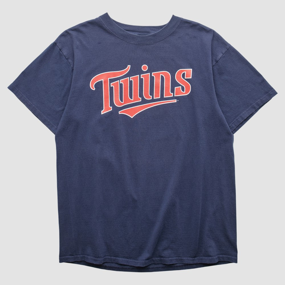 Minnesota Twins Majestic 2000s T-shirt - Navy Vintage