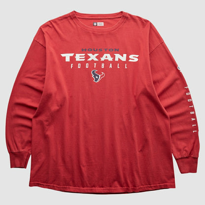 Houston Texans NFL 2000s Long Sleeve T-shirt - Red Vintage online