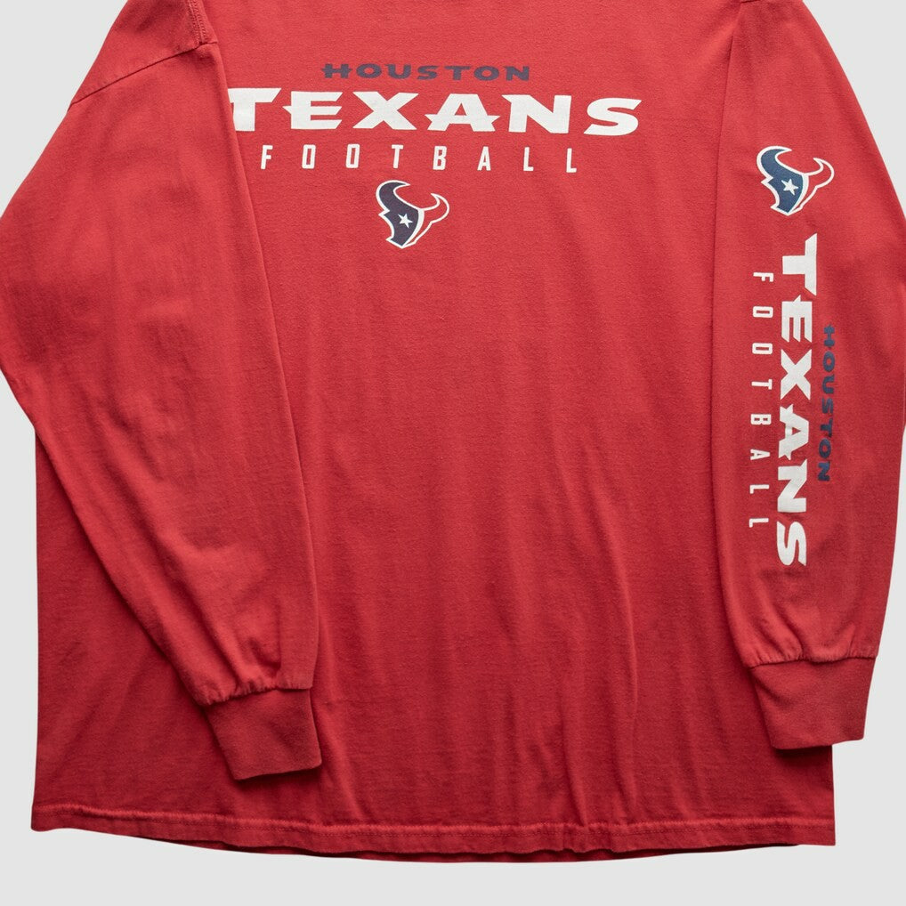 Houston Texans NFL 2000s Long Sleeve T-shirt - Red Vintage online