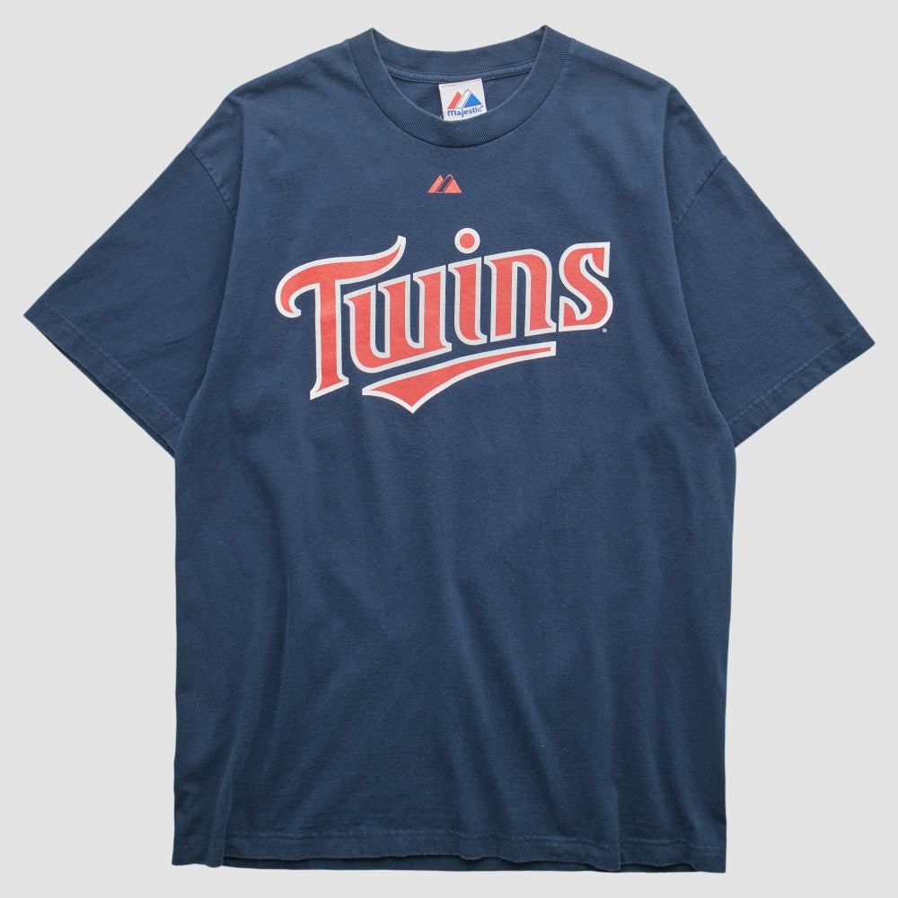 Minnesota Twins Majestic 2000s T-shirt - Navy Vintage