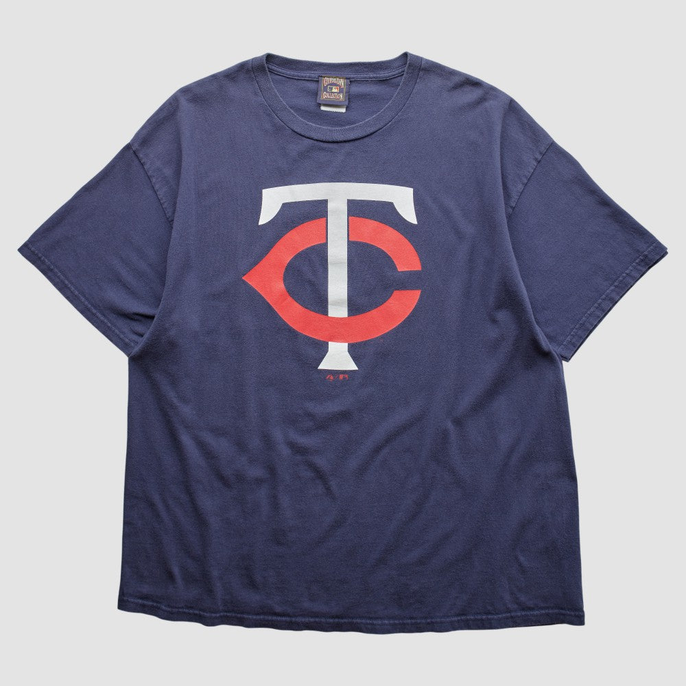 Minnesota Twins Majestic 2000s T-shirt - Navy Vintage