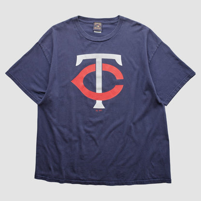 Minnesota Twins Majestic 2000s T-shirt - Navy Vintage