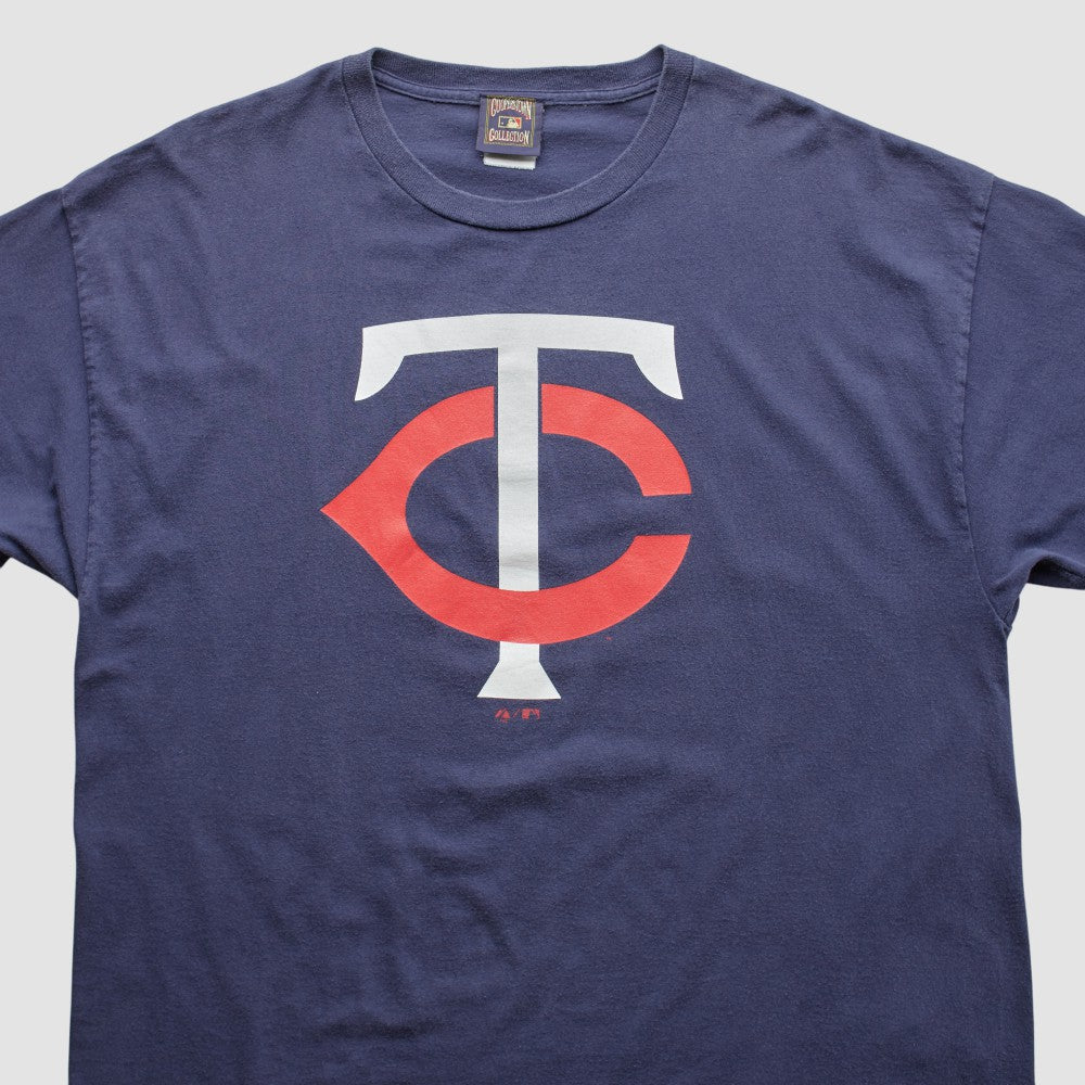 Minnesota Twins Majestic 2000s T-shirt - Navy Vintage