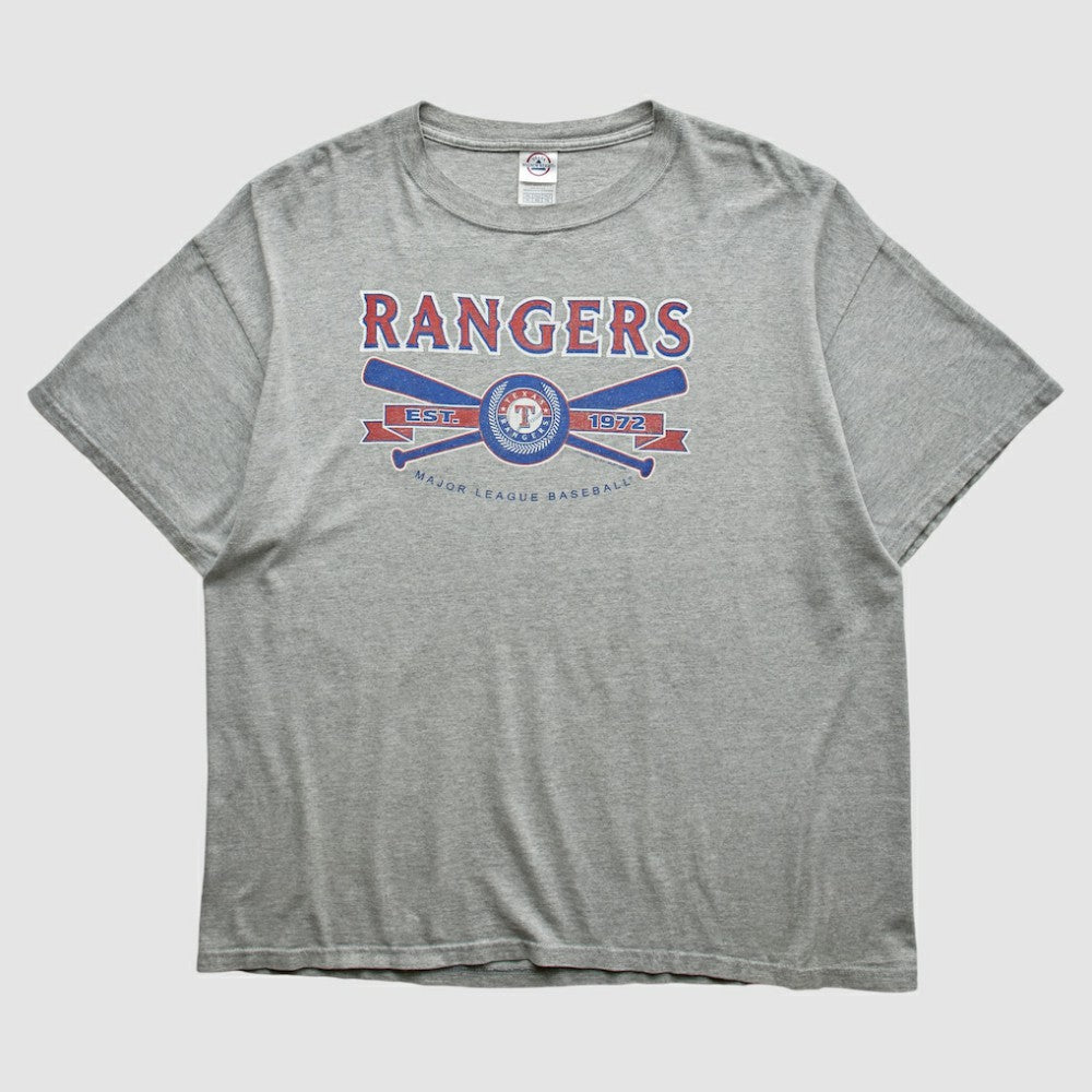 Texas Rangers Delta 2000s T-shirt - Heather Gray Vintage