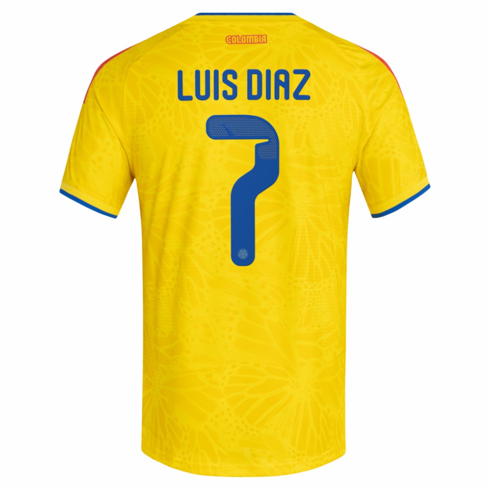 Luis Diaz Colombia National Team 2026 Home Jersey - Yellow | Adidas sale