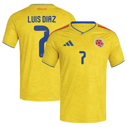 Luis Diaz Colombia National Team 2026 Home Replica Jersey - Yellow | Adidas on sale