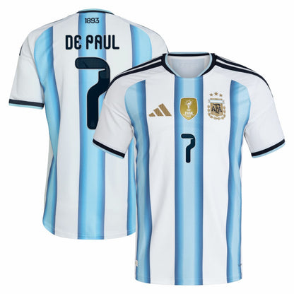 Rodrigo De Paul Argentina National Team 2026 Home Jersey - White | Adidas outlet
