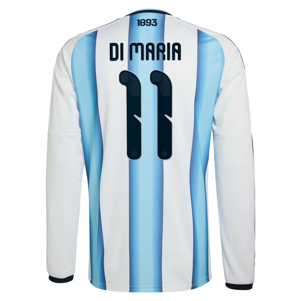 Angel Di Maria Argentina National Team 2026 Home Replica Long Sleeve Jersey - White | Adidas cheap