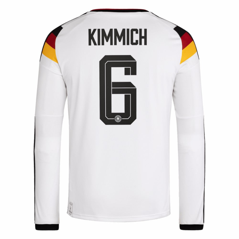 Joshua Kimmich Germany National Team 2026 Home Replica Long Sleeve Jersey - White | Adidas on sale