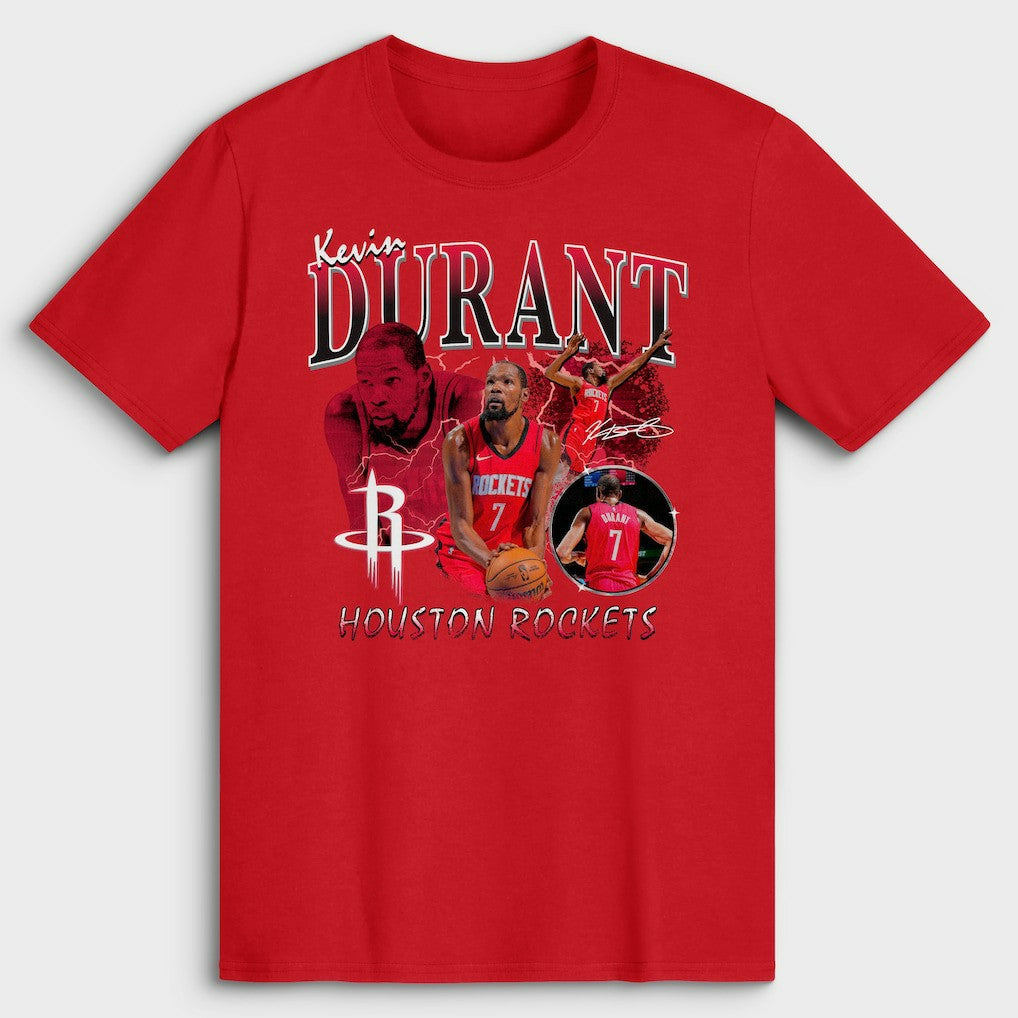 Kevin Durant Houston Rockets Player Collage T-Shirt sale - Red shop