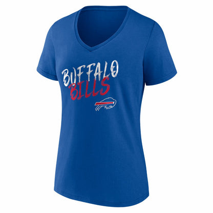 Buffalo Bills Women's Hustle V-Neck T-Shirt - Royal discount