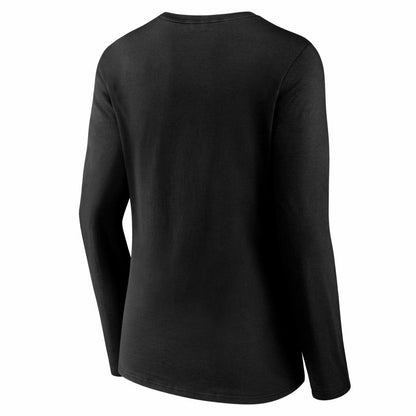 Las Vegas Raiders Women's Hustle Long Sleeve V-Neck T-Shirt - Black cheap