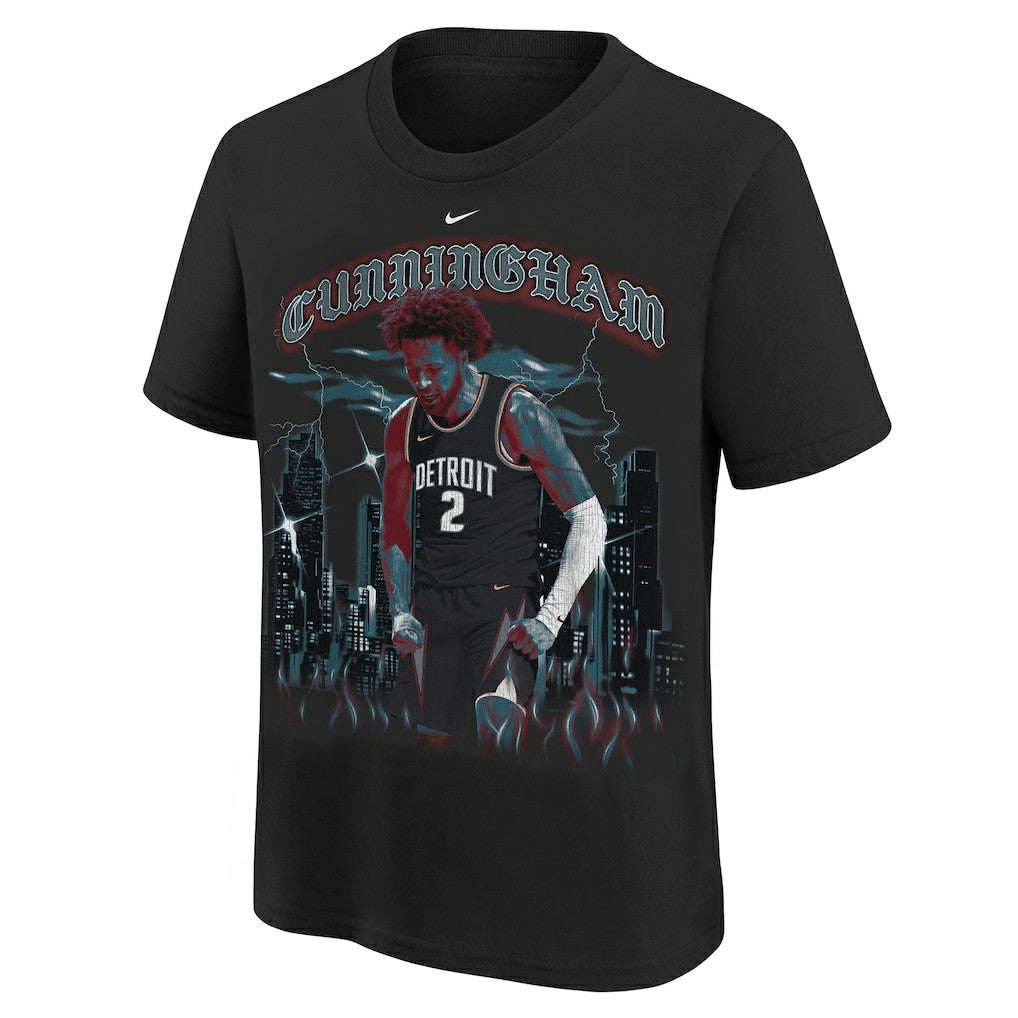 Cade Cunningham Detroit Pistons Youth City Edition Player T-Shirt sale - Black | Nike cheap