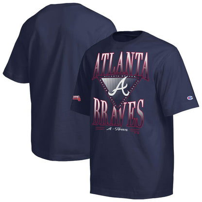 Atlanta Braves Champion Traditions Two Locations T-Shirt - Navy