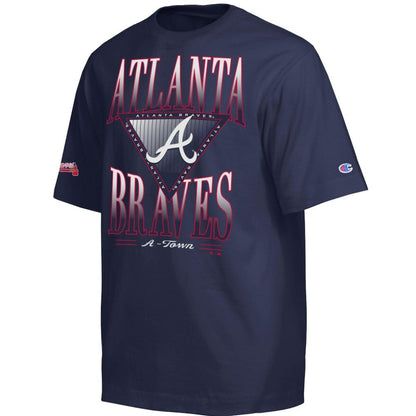 Atlanta Braves Champion Traditions Two Locations T-Shirt - Navy