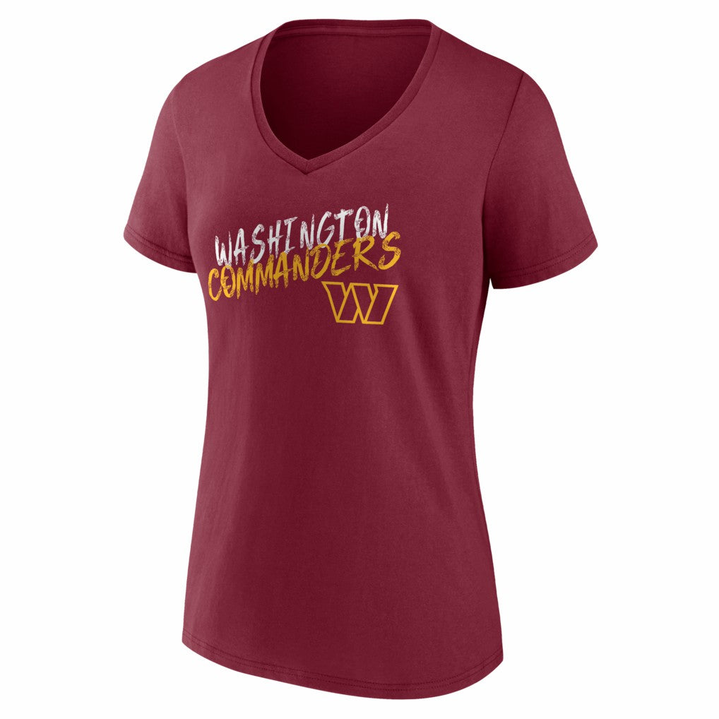 Washington Commanders Women's Hustle V-Neck T-Shirt - Burgundy sale