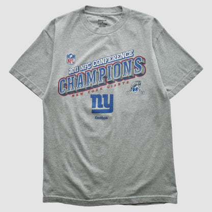 New York Giants Reebok 2011 T-shirt - Heather Gray Vintage discount