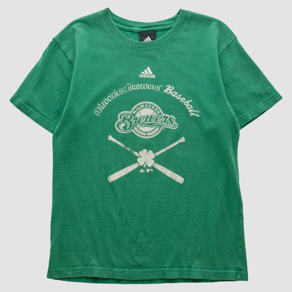 Milwaukee Brewers Adidas 2000s T-shirt - Green Vintage