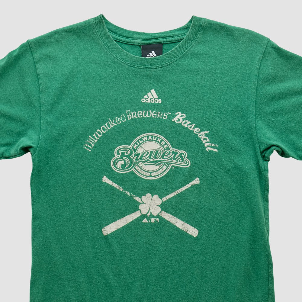 Milwaukee Brewers Adidas 2000s T-shirt - Green Vintage