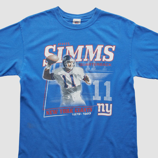 Phil Simms NFL 2000s T-shirt - Blue Vintage discount