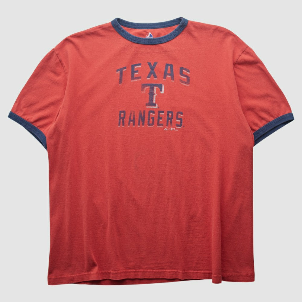 Texas Rangers Majestic 2009 T-shirt - Red Vintage