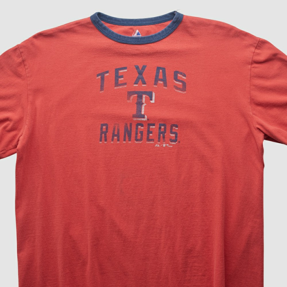 Texas Rangers Majestic 2009 T-shirt - Red Vintage