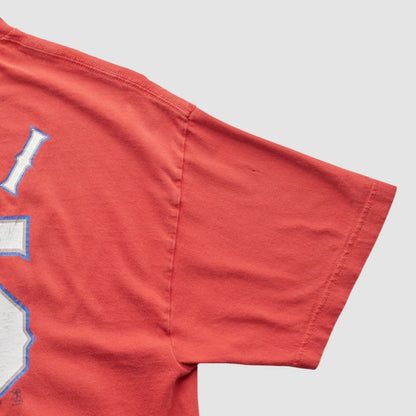 Texas Rangers Majestic 2000s T-shirt - Red Vintage