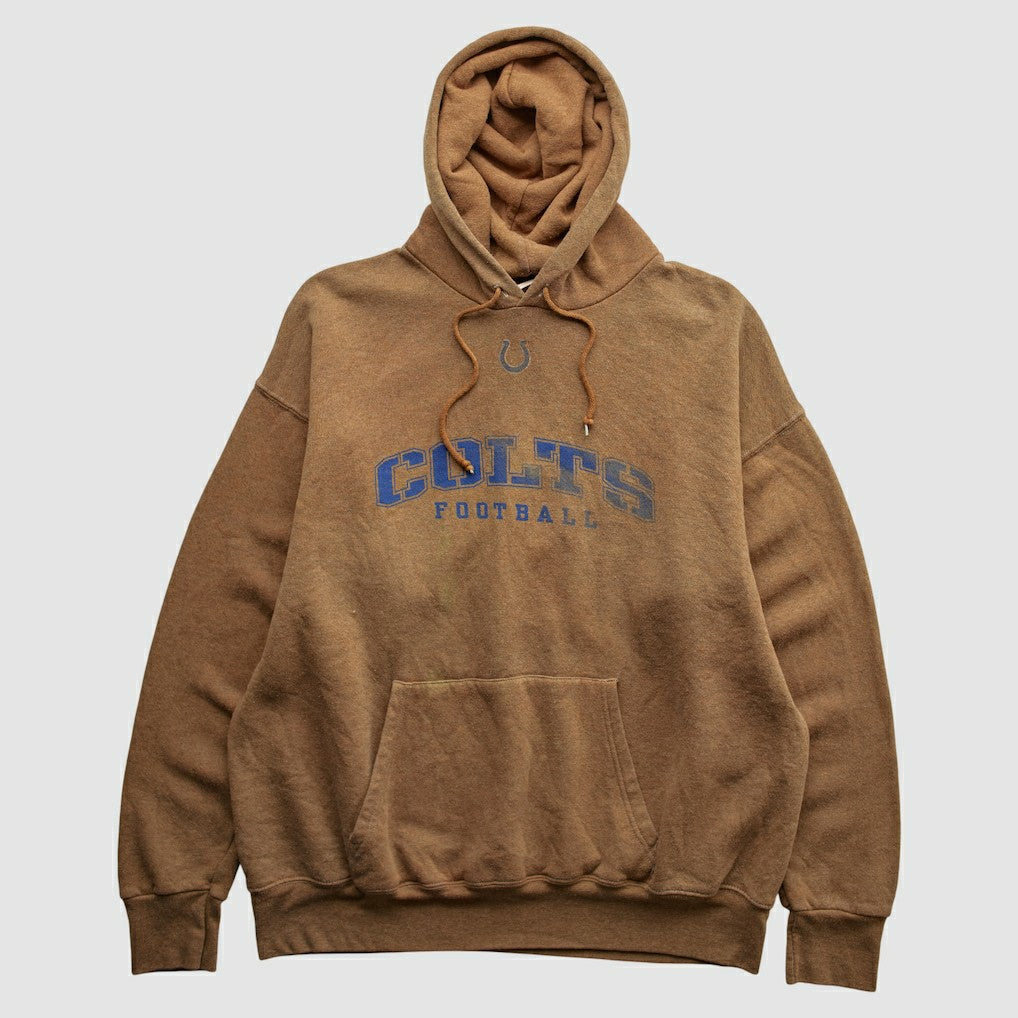 Indianapolis Colts NFL 2000s Hooded Pullover Sweatshirt - Brown Vintage online
