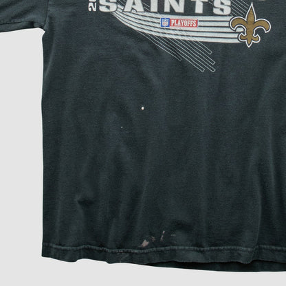 New Orleans Saints Alstyle Apparel 2009 Long Sleeve T-shirt - Black Vintage for sale