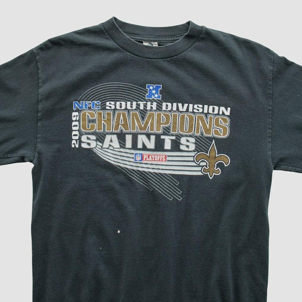 New Orleans Saints Alstyle Apparel 2009 Long Sleeve T-shirt - Black Vintage for sale