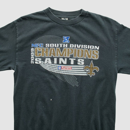 New Orleans Saints Alstyle Apparel 2009 Long Sleeve T-shirt - Black Vintage for sale