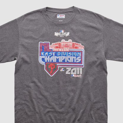 Philadelphia Phillies Majestic 2011 T-shirt - Heather Gray Vintage