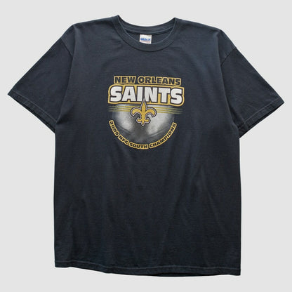 New Orleans Saints Gildan 2009 T-shirt - Black Vintage for sale