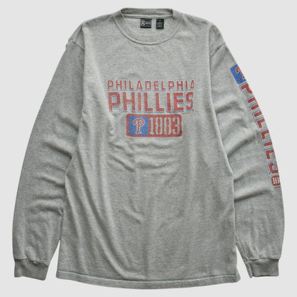 Philadelphia Phillies Gear For Sports 2000s Long Sleeve T-shirt - Heather Gray Vintage