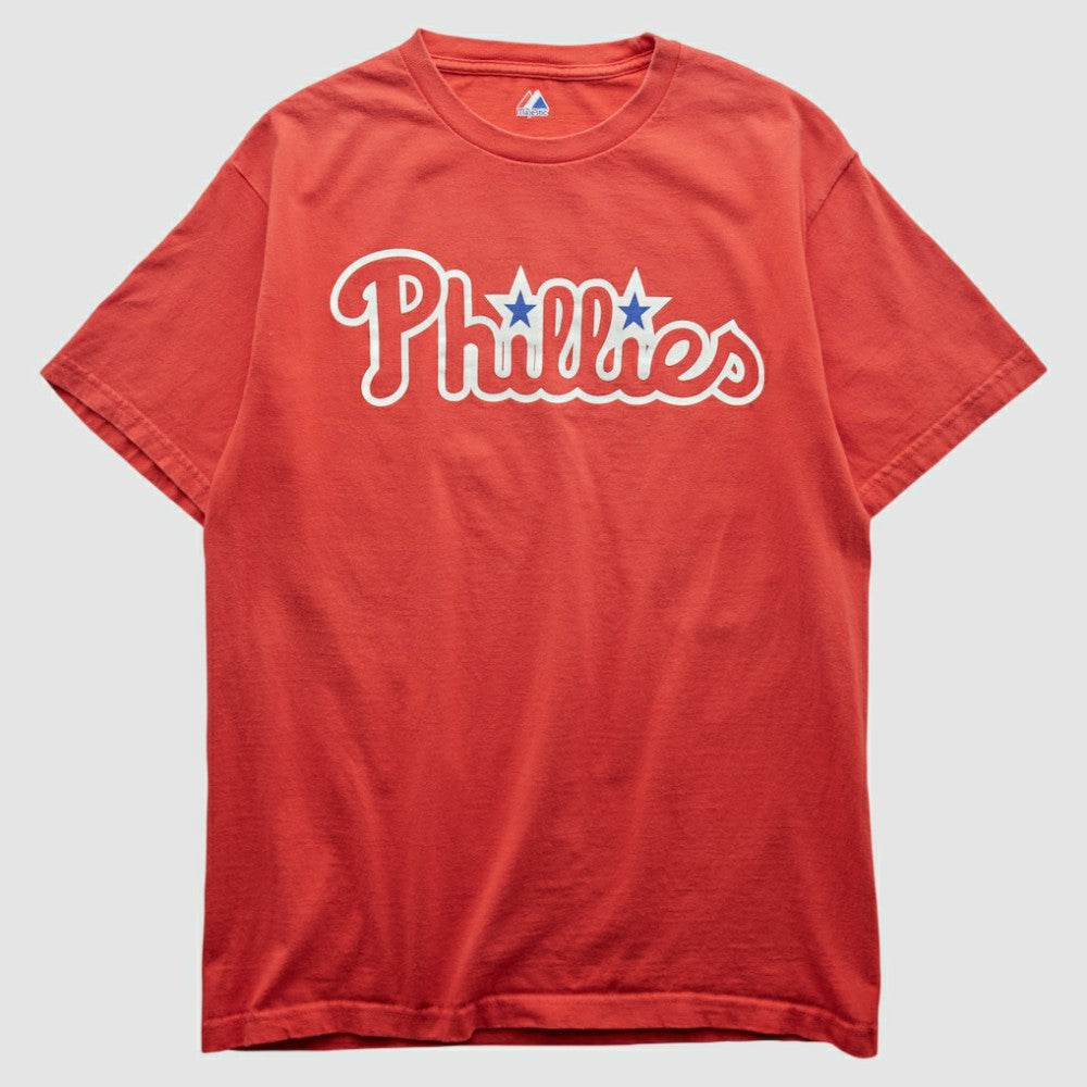 Philadelphia Phillies Majestic 2000s T-shirt - Red Vintage