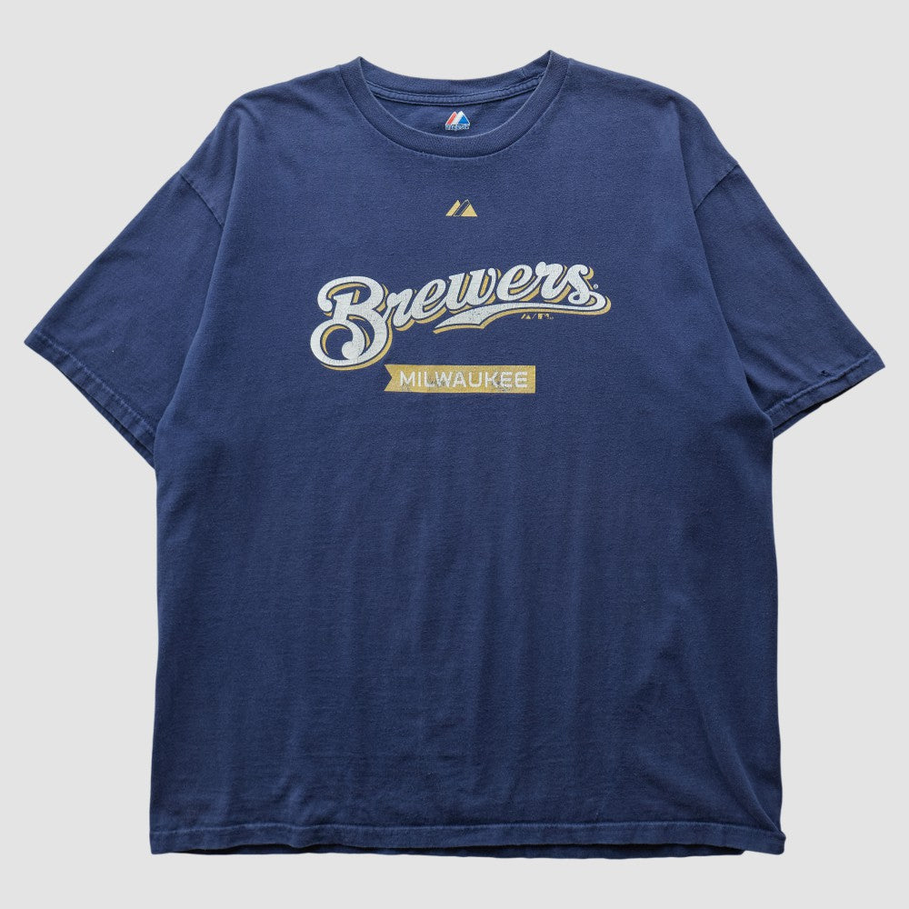 Milwaukee Brewers Majestic 2010 T-shirt - Navy Vintage
