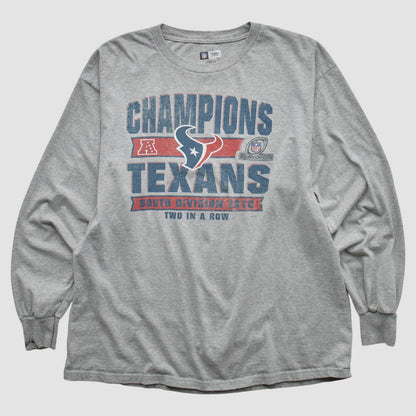 Houston Texans Team Edition Apparel 2012 Long Sleeve T-shirt - Heather Gray Vintage cheap
