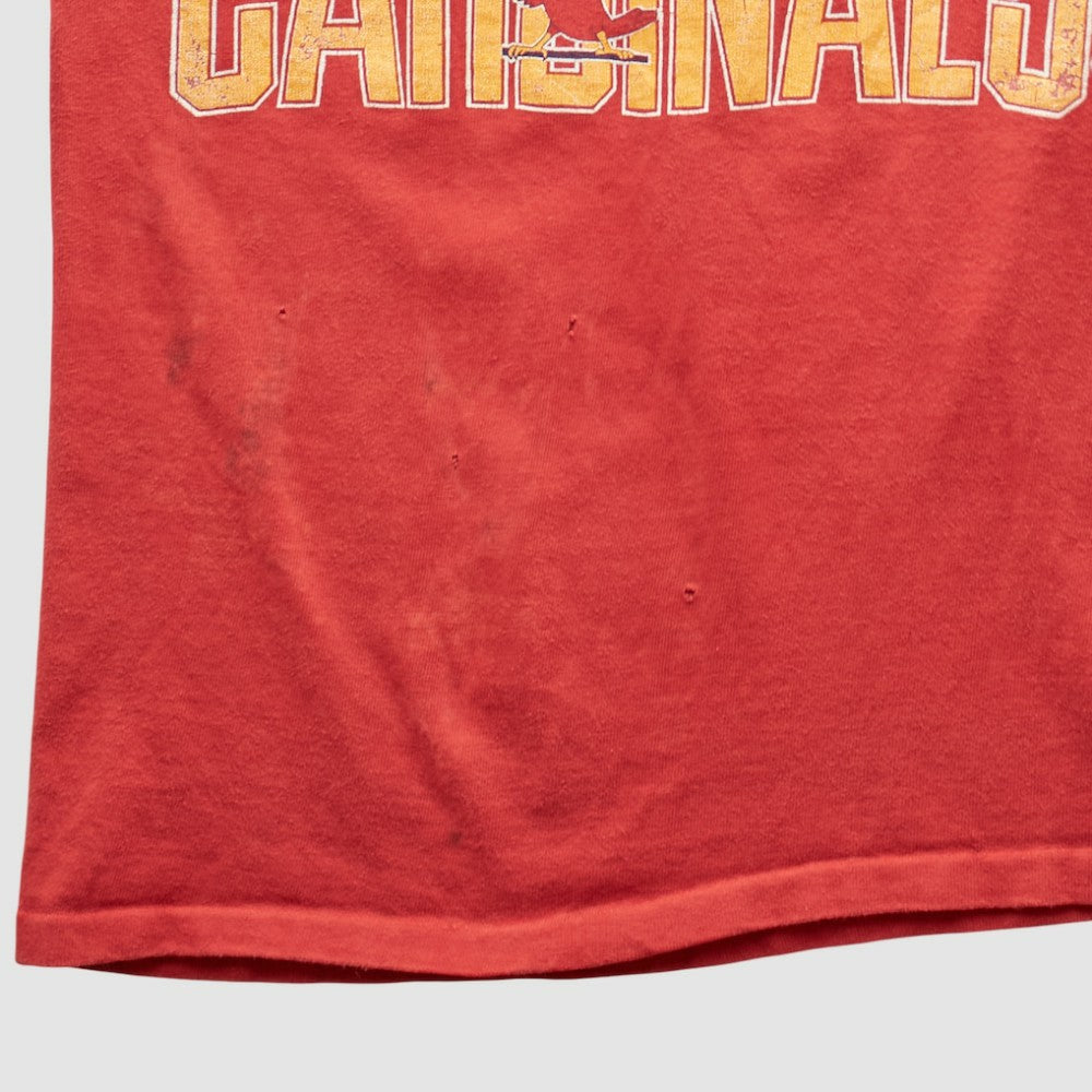 St. Louis Cardinals Logo 7 90s T-shirt - Red Vintage