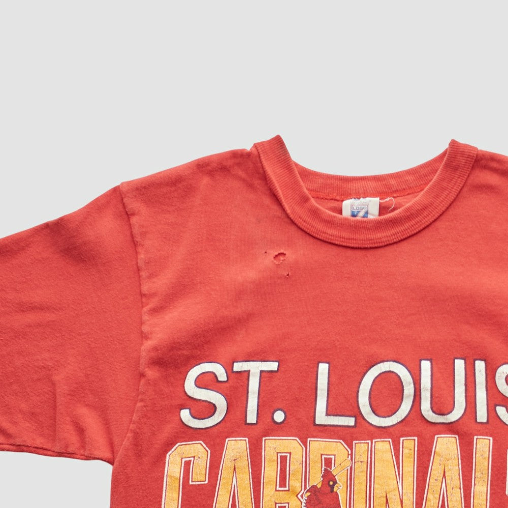 St. Louis Cardinals Logo 7 90s T-shirt - Red Vintage