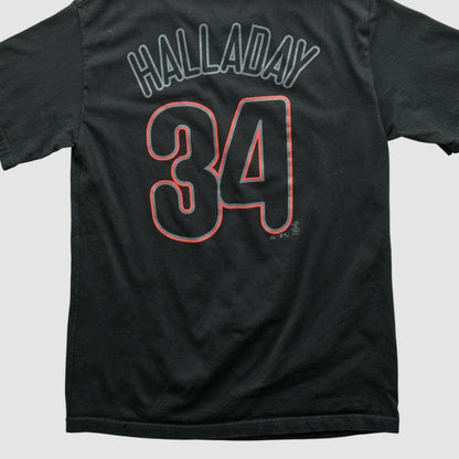Philadelphia Phillies Majestic 2000s T-shirt - Black Vintage