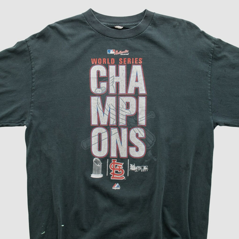 St. Louis Cardinals 2011 Long Sleeve T-shirt - Charcoal Vintage