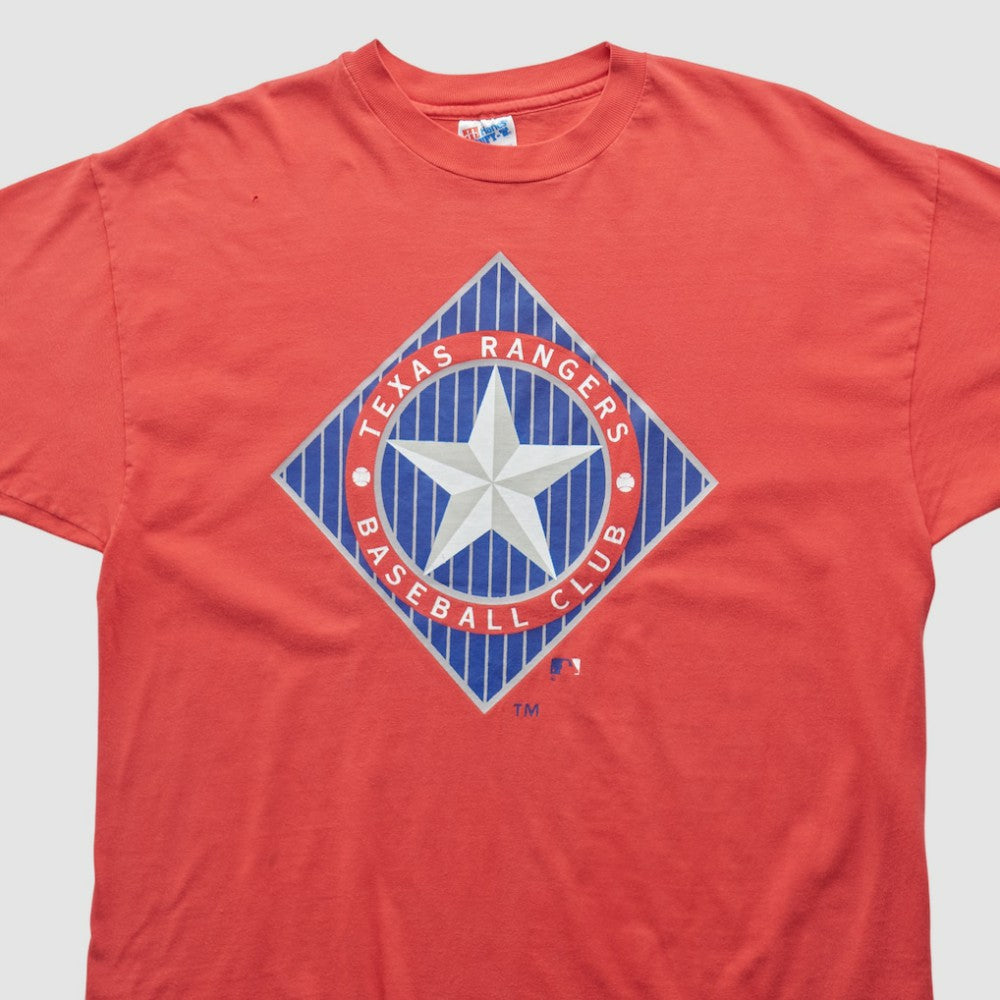 Texas Rangers Hanes 90s T-shirt - Red Vintage