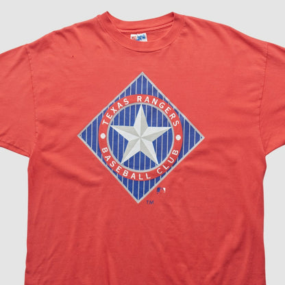 Texas Rangers Hanes 90s T-shirt - Red Vintage