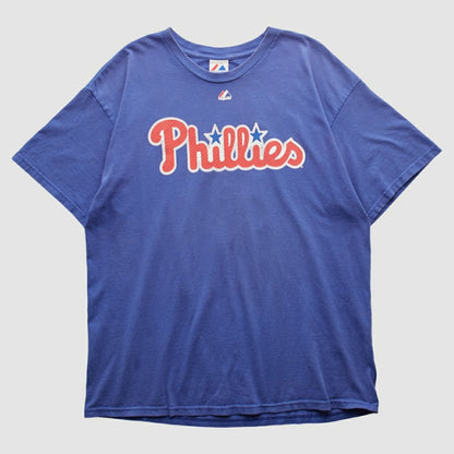 Philadelphia Phillies Majestic 2010s T-shirt - Blue Vintage