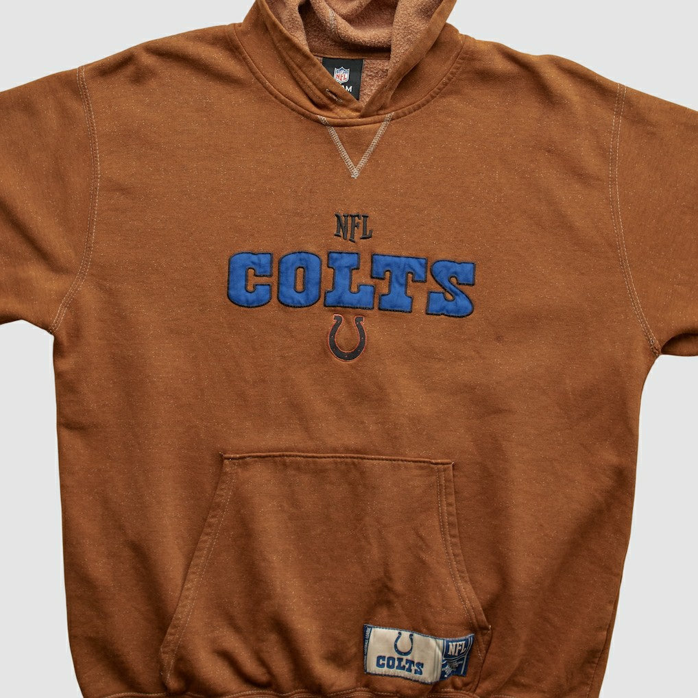 Indianapolis Colts NFL 2010s Hooded Pullover Sweatshirt - Brown Vintage for sale