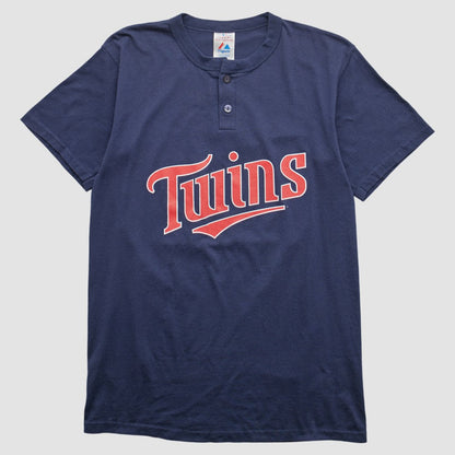 Minnesota Twins Majestic 2000s T-shirt - Navy Vintage