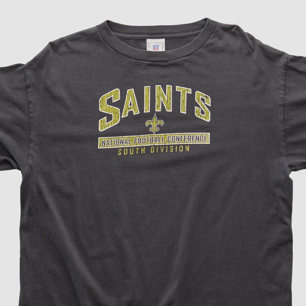 New Orleans Saints NFL 2000s Long Sleeve T-shirt - Charcoal Vintage sale
