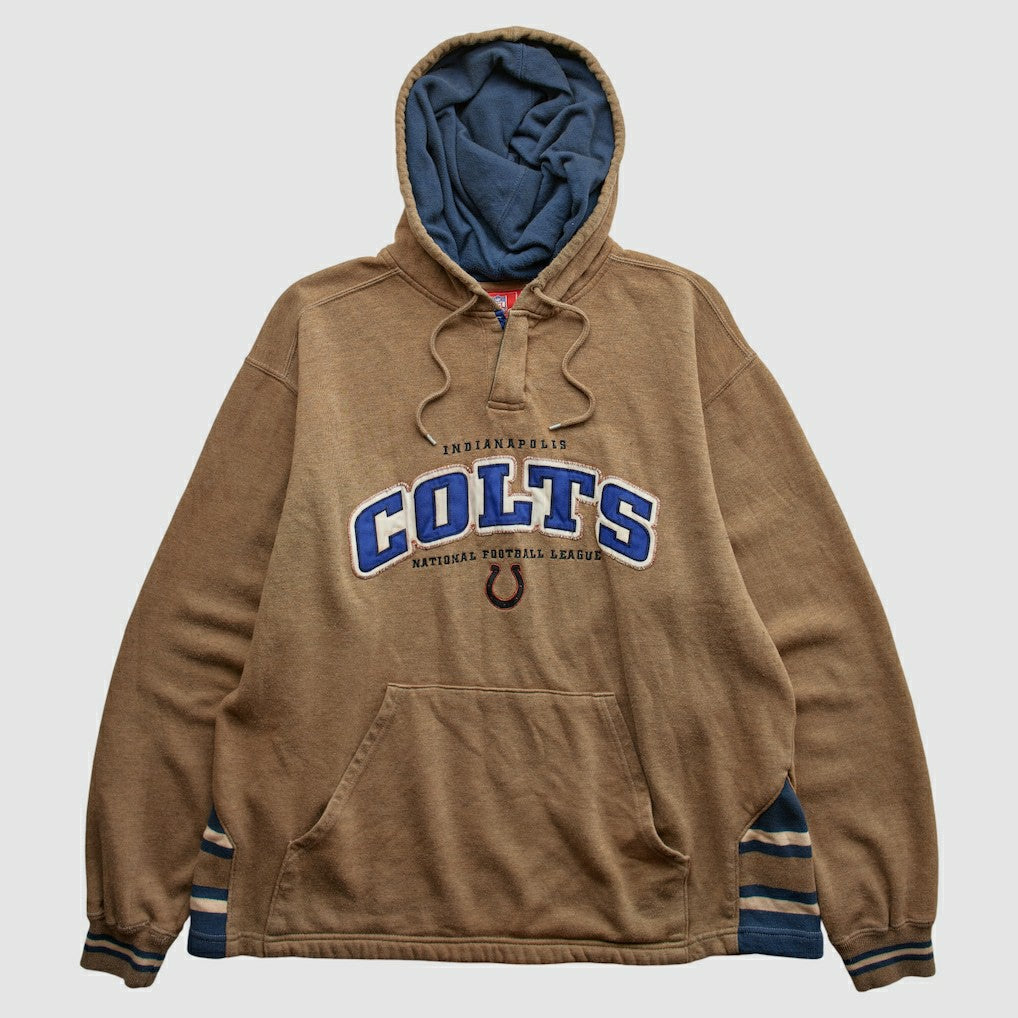 Indianapolis Colts NFL 2000s Hooded Pullover Sweatshirt - Tan Vintage sale